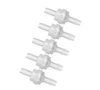 Naroote 5PCS Plastic Check Valve, One Way Non Return Valve, High Temperature with Design, Ideal for Water Treatment, Air Purification, Auto Parts & Machinery, 6mm (6mm)