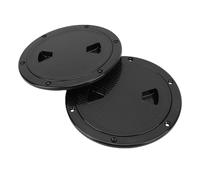 Naroote 6 Inch Boat Round Inspection Deck Plate Durable Detachable Cover for Marine Yacht Boating Maintenance Fit for Access (Black)