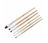 Naroote 6pcs Face Paint Brushes, Nylon Brush Hair Paint Brushes, Paintbrushes for Halloween Face Makeup or Oil Painting Art, Suitable for Beginner & Experts