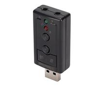 Naroote 7.1 Channel Virtual Sound Card Portable Amplifier with LED Indicator for Desktop Laptop Hi-Speed USB 2.0 Sound Card Adapter for 2000 XP Vista for Music Lovers Home Office Use