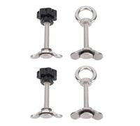 Naroote 8 Pcs L Track Double Lug Threaded Stud Nut Fitting, Heavy Duty Stainless Steel Tie Down with 5500 LBS Break Strength, Ideal for Truck Bed Trailer Cargo Control Pickup RV ATV