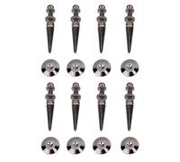 Naroote 8pcs Copper Speaker Spikes, Adjustable Isolation Feet for Hifi Speakers Amplifiers Subwoofers, with Base Pads for Musical Instruments Turntables CD DVD Players