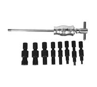 Naroote 9pcs Blind Hole Slide Hammer Pilot Bearing Puller Kit Durable Internal Extractor Removal Tool for Guide Bearing, Long Service Life for Mechanics and Enthusiasts (8 Collets included)