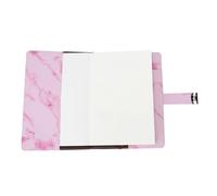 Naroote A5 Marbled PU Leather Cover Password Lock Note Book for Office School Supplies Cream-Colored 100 Sheets (Pink-Marble Code Book)