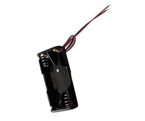 Naroote AAA Battery Holder 3V Output Compact Replacement Box/Cover for 2 AAA Batteries Box with Wire Red Positive Black Negative for Circuit Connection