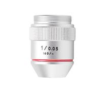 Naroote Achromatic Objective Lens, Achromatic Microscope Objective Copper Optical Glass RMS Threaded 1X 195 Microscope Lens for Biological