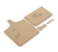 Naroote Acrylic Leather Pattern Durable Template for Wallet Craft Tools, 4Pcs Acrylic Template for Coin Purse, for Cutting Leather Patterns