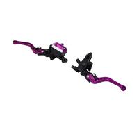 Naroote Adjustable Aluminum Alloy Motorcycle Brake Clutch Lever Set for Optimal Response, Suitable for All Hand Sizes, for Motorcycle Enthusiasts, Red (Version C)