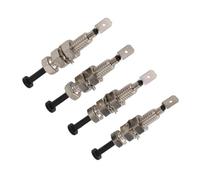 Naroote Adjustable Door Pin Switch Universal 12V with Chrome Plated Design for Car Bonnet Alarm Security 4 Pack