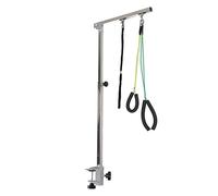 Naroote Adjustable Foldable Dog Grooming Arm with Clamp and Noose for Secure and Comfortable Pet Grooming On-the-go, 35in Height Adjustable for Groomers, Dog Owners, and Professionals, Stainless