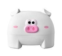 Naroote Adorable Cartoon Tissue Box Organizer Simple Paper Extraction for Study Room Durable Plastic Holder (White)