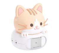 Naroote AI Desk Robot Companion, Cute Night Light Smart Learning Chat Robot with Voice Commands and Kid Lock Mode, for Home Bedroom Study Kids Gift (Cat)
