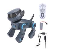 Naroote AI Powered Interactive Robot Puppy, Lifelike Stunt Dog Toy for Kids, Remote Control Operation with Multiple Entertaining Actions, 1200mAh Battery, Cyber Inspired Design