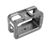 Naroote Aluminium Alloy Protective Case Lightweight Anti-Collision Housing for Osmo Action Camera with Cold Shoe Mount for Osmo Action,Silver-White 3.0x1.2x2.1in