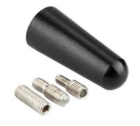 Naroote Aluminum Alloy Car Roof Short Rod Antenna Adapter Durable Convenient Installation Fit for 3cm Antenna, Classic Black Color for Various Car Models