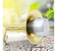 Naroote Aluminum Alloy Mini Portable Trumpet Mute Dampener Silver for Improving Sound Quality for Trumpet Players