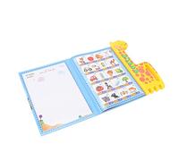 Naroote Arabic English Learning Pad, Lightweight 3 Modes Colorful Pages Easy Carrying Arabic English Teach Toy with 2 Pens for Early Education