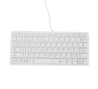 Naroote Arabic Keyboard 78 Keys for PC and Laptop | Bilingual Arabic English Layout, Ultra Slim Quiet Keys, USB Wired Keyboard, White