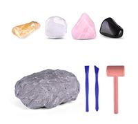 Naroote Archaeological Excavation Toys Set, Fun Crystal Mining Excavation Kit with Digging Tools, Science Project Activity for Children, Ideal Aspiring Archaeologists (Colorful)