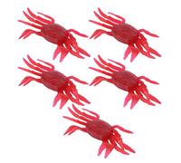 Naroote Artificial Lure Bait, Soft Lure Bait 5Pcs Artificial Simulation Three Dimensional Crab Shape Simulation Soft Fishing Tackle