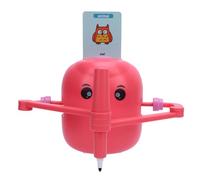Naroote Automatic Drawing Robot, Interactive 2400mah Interesting ABS Drawing Robot for Art Enlightenment (Pink)