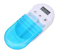 Naroote Automatic Pill Organizer, 2-Compartment Pill Dispenser, Electric Medicine Storage Organizer with Alarm Reminder for Travel