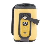 Naroote Baby Bottle Warmer Portable Fast Heating with 5 Adjustable Temperature Settings for Travel and Home Use - Lightweight and Durable Design (Yellow)