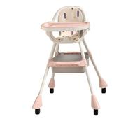 Naroote Baby Feeding High Chair, Folding Baby High Chair Large Size for Toddlers for Indoor (Pink)