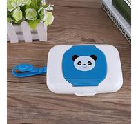 Naroote Baby Infant Portable Wet Wipes Box Dispenser for Outdoor Travel Odourless PP Material for Baby Carriage and Crib (Blue Panda)