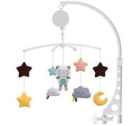 Naroote Baby Musical Cot Mobile Fun Baby Crib Mobile with Rotating Movement for Developing Motor Skills for Baby's Nursery Material: Plastic Style: Raccoon Suitable for Babies (Colorful #40)