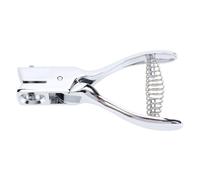 Naroote Badge Hole Puncher, Heavy Duty 4mm X 15mm Size | Durable chrome plated metal, Ergonomic grip, Versatile for paper, ID cards, 8 sheets capacity