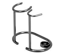 Naroote Barber Straight Vane/Wing Barber Straight Vane/Wing Holder, Resistant Small Shaving Brush Holder Safety with Anti-Slip Features Stainless Steel Barber Straight Vane/Wing Barber (Black)