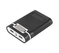 Naroote Battery Outer Case Portable 4pcs Power Bank Box for Cameras Compact (Black)
