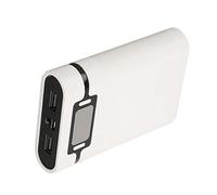 Naroote Battery Outer Case Portable 4pcs Power Bank Box for Cameras Compact (White)
