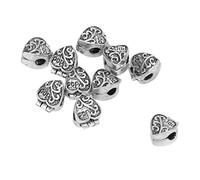Naroote Bead Stopper For Jewelry Making, 10pcs Clip Lock BeadsAntique Silver Bracelet Charm Beads For Bracelets Bead Charms For Bracelets Non Slip Positioning Clip Buckle Beads For