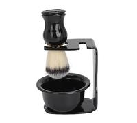 Naroote Beard Care Kit Durable Portable Beard Brush Set for Men with Soap Bowl and Holder