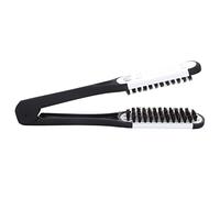 Naroote Beard Straightening Professional Brush Double Sided Beard Hair Splint Styling Tool for Men Aluminum Sheet+ABS (Black White)