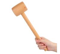 Naroote Beech Solid Carpenter Mallet for Leathercraft, Smooth Surface Hammer for Combating Leather Craft Tools, 11.6" Total Length for Craftsmen and Leathercraft Enthusiasts