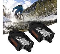 Naroote Bicycle Pedals, Aluminum Alloy and Plastic Foldable Bike Pedals, Saw Type Edge Design, Ideal for Mountain Bike, Folding, Racing