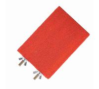 Naroote Bird Perch Stand Safe Wooden Platform Toy for Cage | Nail Trimmer & Sleep Spot | Easy Assembly for Pet Birds | Red/Yellow 3.54 * 5.12inch (Red short side screw)