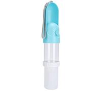 Naroote Bottle of Water, Animal Bottle Small Portable Water for Animals with a Cup for Pets to Travel (Retractable water grain cup blue)