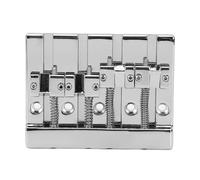 Naroote Brass Electric Bass Bridge 4 String Bass Hardtail Bridge, String Spacing Compatible with Electric Replacement Parts, Ideal for HiMass Zinc Alloy Rich Tone 0.75 Inch Spacing