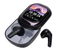 Naroote BT Earbuds Portable Noise Cancelling Earphones with Smart Screen Charging Case for Work Travel Study
