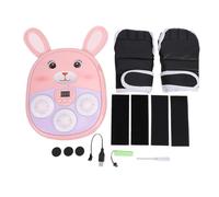 Naroote Bunny Kids Music Boxing Machine Toy Plastic Interactive Punching Game with 2.4G Remote Motion Sensing Lights and Sound for Children Family Rhythm Training Play (Pink)