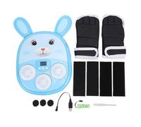 Naroote Bunny Kids Music Boxing Machine Toy Plastic Interactive Punching Game with 2.4G Remote Motion Sensing Lights and Sound for Children Family Rhythm Training Play (Blue)