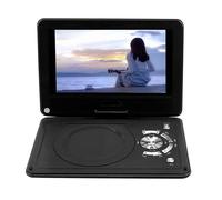 Naroote Car Travel DVD Player, Portable HD Video Player with Toughened Explosion Proof Technology for Family Road Trips (Black)