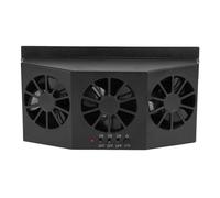 Naroote Car Ventilation, 3 Solar Drive Fans for the Ventilation of Cars for the House (Black)