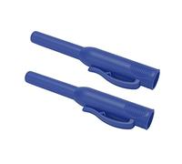 Naroote Carpenter Pencil Holder, Carpenter Pencils Cover with Clip 2Pcs Long Nose Deep Hole Woodworking Marker Covers Pencil Cap Marking Scribe Tools Pencil Cap for Carpenters, Architect