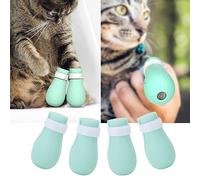 Naroote Cat Anti Scratch Silicone Shoe Covers Set Prevent Scratching During Bathing for Cats Material Color Quantity for Grooming Supplies (shoe covers)