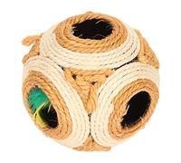 Naroote Cat Sisal Ball Bright Colors Interactive Toy for Cats, Grinding Claw and Scratch Resistant, 12cm Diameter, Durable Sisal Material